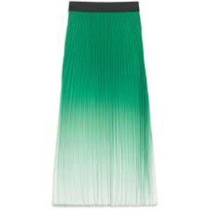 Maje Pleated Ombré Midi Skirt